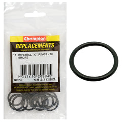 Champion - O Rings - Nitrile Rubber - 70 Shore - 13/16" x 3/32" - Black | C407-14