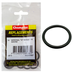 Champion - O Rings - Nitrile Rubber - 70 Shore - 3/4" x 1/8" - Black | C407-16
