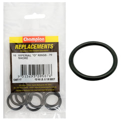 Champion - O Rings - Nitrile Rubber - 70 Shore - 13/16" x 1/8" - Black | C407-17