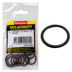 Champion - O Rings - Nitrile Rubber - 70 Shore - 15/16" x 1/8" - Black | C407-19