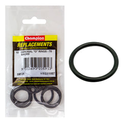 Champion - O Rings - Nitrile Rubber - 70 Shore - 1 - 1/16" x 1/8" - Black | C407-21