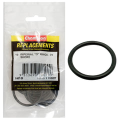 Champion - O Rings - Nitrile Rubber - 70 Shore - 1-⅝" x 1/8" - Black | C407-29