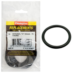 Champion - O Rings - Nitrile Rubber - 70 Shore - 2" x 1/8" - Black | C407-32
