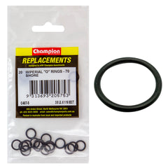 Champion - O Rings - Nitrile Rubber - 70 Shore - 3/8" x 1/16" - Black | C407-5