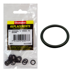 Champion - O Rings - Nitrile Rubber - 70 Shore - 3/8" x 3/32" - Black | C407-7