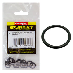 Champion - O Rings - Nitrile Rubber - 70 Shore - 7/16" x 3/32" - Black | C407-8