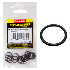 Champion - O Rings - Nitrile Rubber - 70 Shore - 15mm x 2.5mm - Black | C408-10