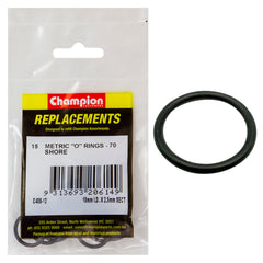 Champion - O Rings - Nitrile Rubber - 70 Shore - 18mm x 2.5mm - Black | C408-12