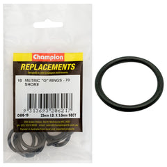 Champion - O Rings - Nitrile Rubber - 70 Shore - 23mm x 3.5mm - Black | C408-19