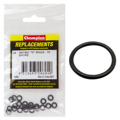 Champion - O Rings - Nitrile Rubber - 70 Shore - 5mm x 2mm - Black | C408-2