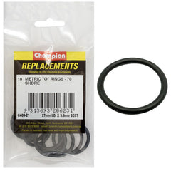 Champion - O Rings - Nitrile Rubber - 70 Shore - 27mm x 3.5mm - Black | C408-21