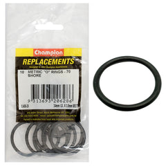 Champion - O Rings - Nitrile Rubber - 70 Shore - 34mm x 3.5mm - Black | C408-26
