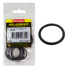 Champion - O Rings - Nitrile Rubber - 70 Shore - 38mm x 3.5mm - Black | C408-28