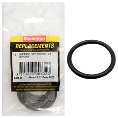 Champion - O Rings - Nitrile Rubber - 70 Shore - 44mm x 3.5mm - Black | C408-30