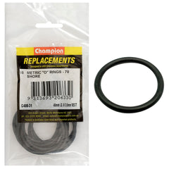 Champion - O Rings - Nitrile Rubber - 70 Shore - 13mm x 2mm - Black | C408-6