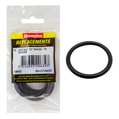 Champion - O Rings - Nitrile Rubber - 70 Shore - 46mm x 3.5mm - Black | C408-31