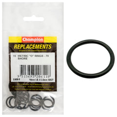 Champion - O Rings - Nitrile Rubber - 70 Shore - 14mm x 2.5mm - Black | C408-9