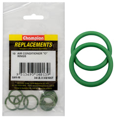 Champion - O Rings - Nitrile Rubber - 70 Shore - 3/4" x 15/16" 3/32" - Green | C411-10