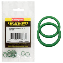 Champion - O Rings - Nitrile Rubber - 70 Shore - 3/8" x 1/2" 1/16" - Green | C411-3