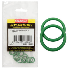 Champion - O Rings - Nitrile Rubber - 70 Shore - 7/16" x ⅝" 3/32" - Green | C411-7