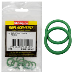 Champion - O Rings - Nitrile Rubber - 70 Shore - 9/16" x 3/4" 3/32" - Green | C411-8