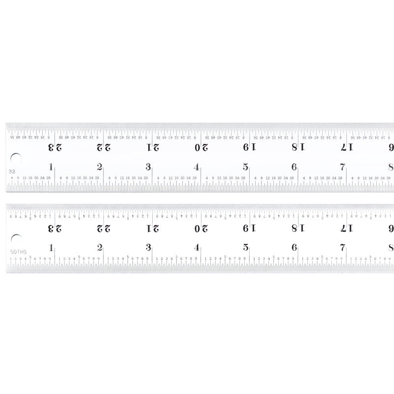 Starrett - Steel Rule Heavy Spring-Tempered 24in 16R Grad | C416R-24