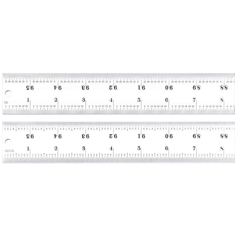 Starrett - Steel Rule Heavy Spring-Tempered 96in 16R Grad | C416R-96