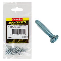 Champion - Self Tapping Screws - Rsd - Slot - 3.5 x 19mm - Zinc Palted | C420-1