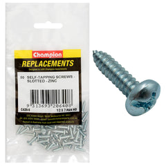 Champion - Self Tapping Screws - Pan - Slot - 3.9 x 13mm - Zinc Plated | C420-6