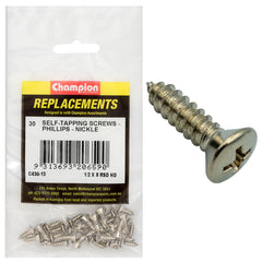 Champion - Self Tapping Screws - Rsd - Phillips - 4.2 x 13mm - Nickel Plated | C430-13