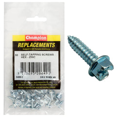 Champion - SELF TAPP SCREWS-HEX-COMBO-4.8 x 9.5mm-ZINC PLATED | C430-3