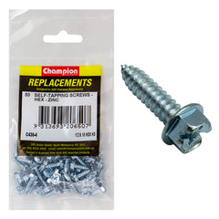 Champion - SELF TAPP SCREWS-HEX-COMBO-4.8 x 13mm-ZINC PLATED | C430-4