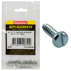 Champion - Self Tapping Screws - Pan - Slot - 2.9 x 6mm - Zinc Plated | C430-5