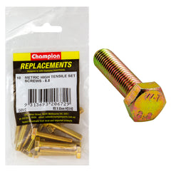 Champion - Hex Set Screws - High Tensile - M8 x 40mm - Grade 8.8 | C431-12