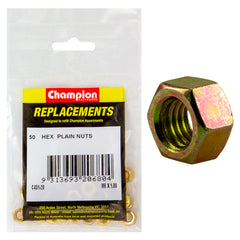 Champion - Hex Plain Nuts - High Tensile - M6 x 1.00mm - Class 8 | C431-20