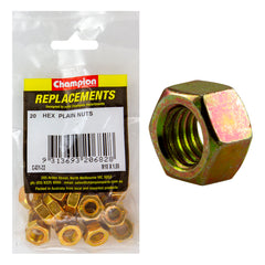 Champion - Hex Plain Nuts - High Tensile - M10 x 1.5mm - Class 8 | C431-22