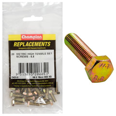 Champion - Hex Set Screws - High Tensile - M6 x 16mm - Grade 8.8 | C431-5