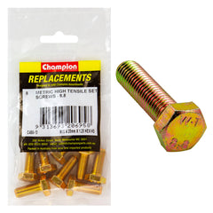 Champion - Hex Set Screws - High Tensile - M10 x 25 1.25mm - Grade 8.8 | C480-13