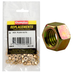 Champion - Hex Plain Nuts - High Tensile - M6 x 1.00mm - Class 8 | C480-20