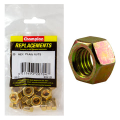 Champion - Hex Plain Nuts - High Tensile - M10 x 1.25mm - Class 8 | C480-22