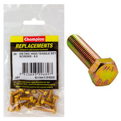 Champion - Hex Set Screws - High Tensile - M6 x 16mm - Grade 8.8 | C480-5