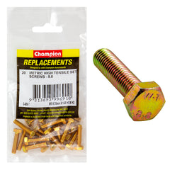 Champion - Hex Set Screws - High Tensile - M6 x 25mm - Grade 8.8 | C480-7