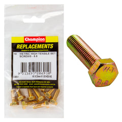 Champion - Hex Set Screws - High Tensile - M8 x 20 1.00mm - Grade 8.8 | C480-9
