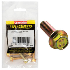 Champion - Hex Set Screws - High Tensile - Flanged - 12AF - M8 x 50mm - Grade 8.8 | C495-13