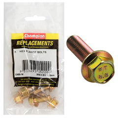 Champion - Hex Set Screws - High Tensile - Flanged - M10 x 25 1.25mm - 14AF - Grade 8.8 | C495-14