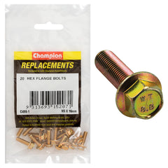 Champion - Hex Set Screws - High Tensile - Flanged - 8AF - M5 x 16mm - Grade 8.8 | C495-1