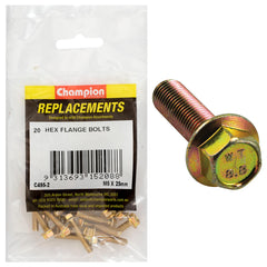 Champion - Hex Set Screws - High Tensile - Flanged - 8AF - M5 x 25mm - Grade 8.8 | C495-2