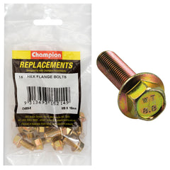 Champion - Hex Set Screws - High Tensile - Flanged - 12AF - M8 x 16mm - Grade 8.8 | C495-8