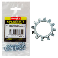 Champion - WASHERS-SHAKEPROOF-EXTERNAL-1/2"-ZINC PLATED | C510-6