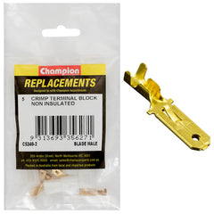 Champion - CRIMP TERMINALS-BLADE-MALE-NON-INSULATED & CONNECTOR BLOCK-MALE-1 PIN | C5240-2